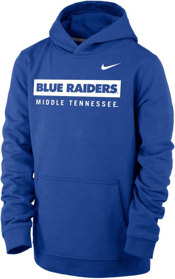 Nike Youth Middle Tennessee State Blue Raiders Club Fleece Pullover Hoodie - Blue - S Each