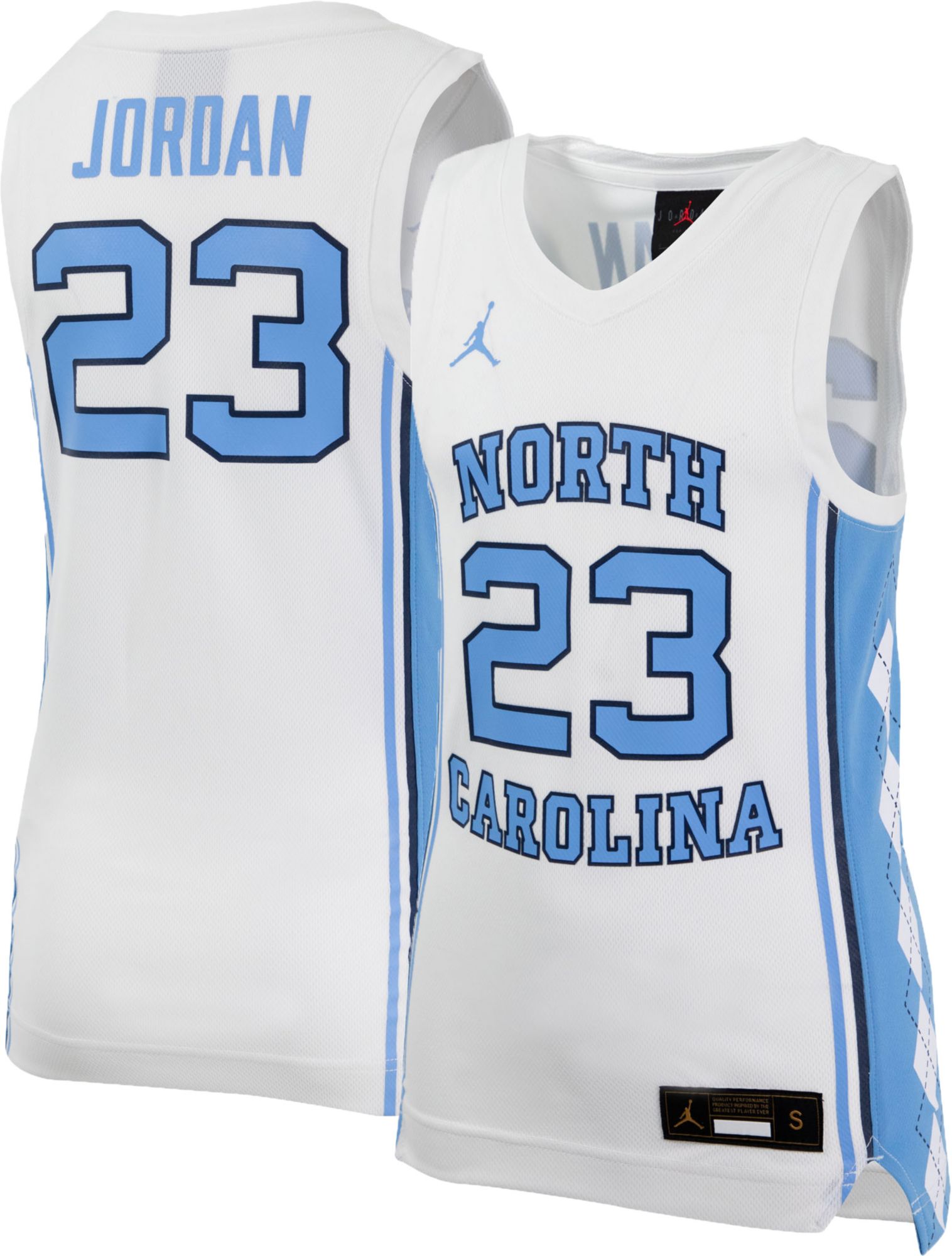 Jordan Youth North Carolina Tar Heels Michael Jordan #23 White Replica Basketball Jersey product image