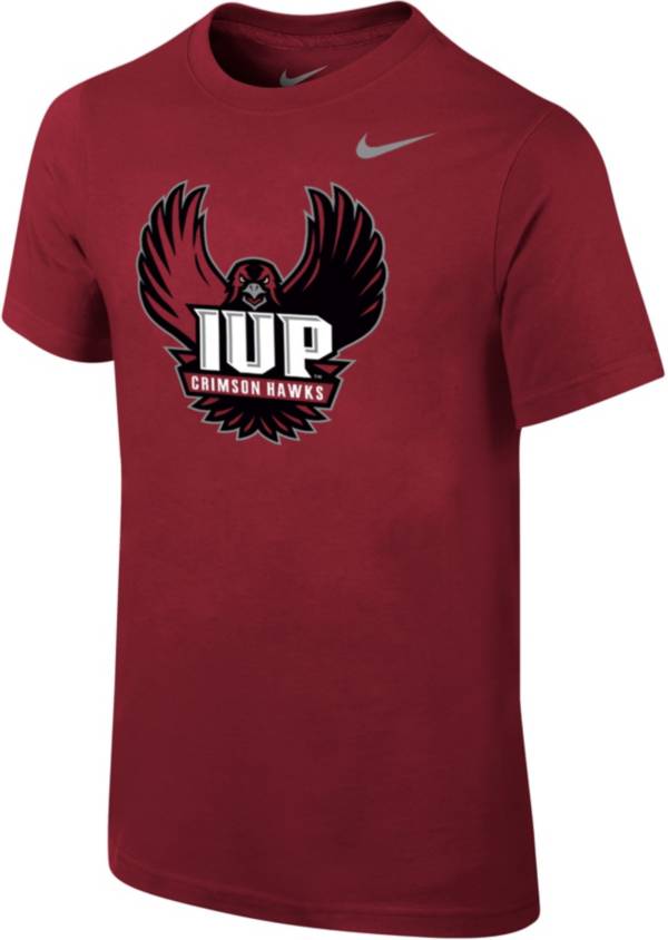 Nike Youth IUP Crimson Hawks Crimson Cotton Logo T-Shirt product image