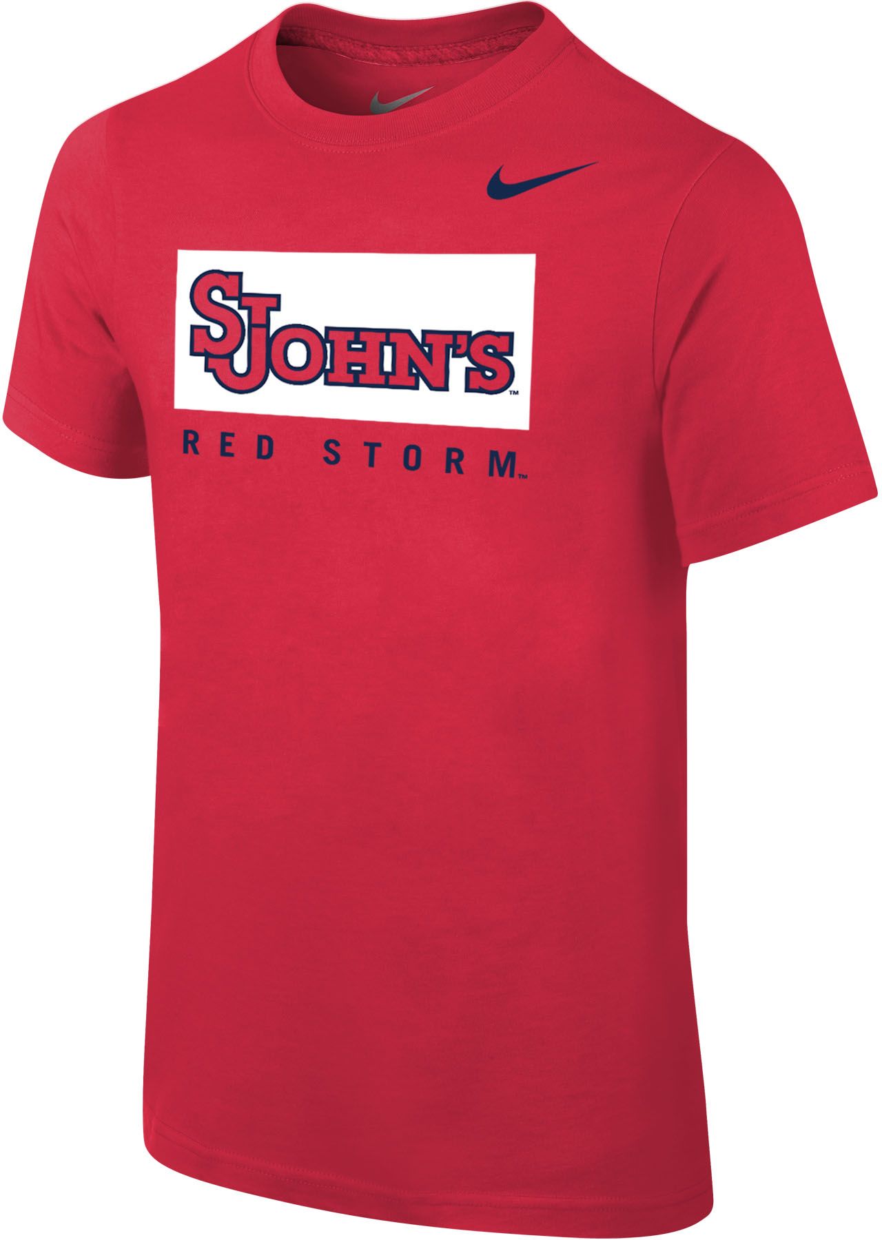 Nike Youth St. John's Red Storm Red Core Cotton Wordmark T-Shirt | Dick ...