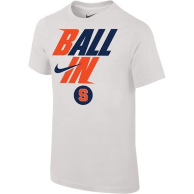 sorry, Nike Youth Syracuse Orange White 2022 Basketball BALL IN Bench T-Shirt is currently out of stock