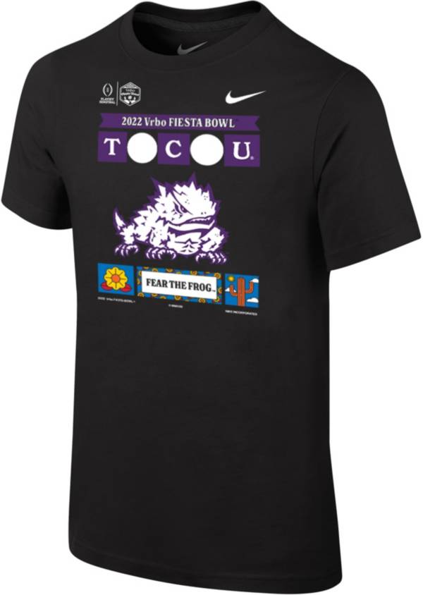 Nike Youth 2022-23 College Football Playoff Fiesta Bowl Bound TCU Horned Frogs T-Shirt product image