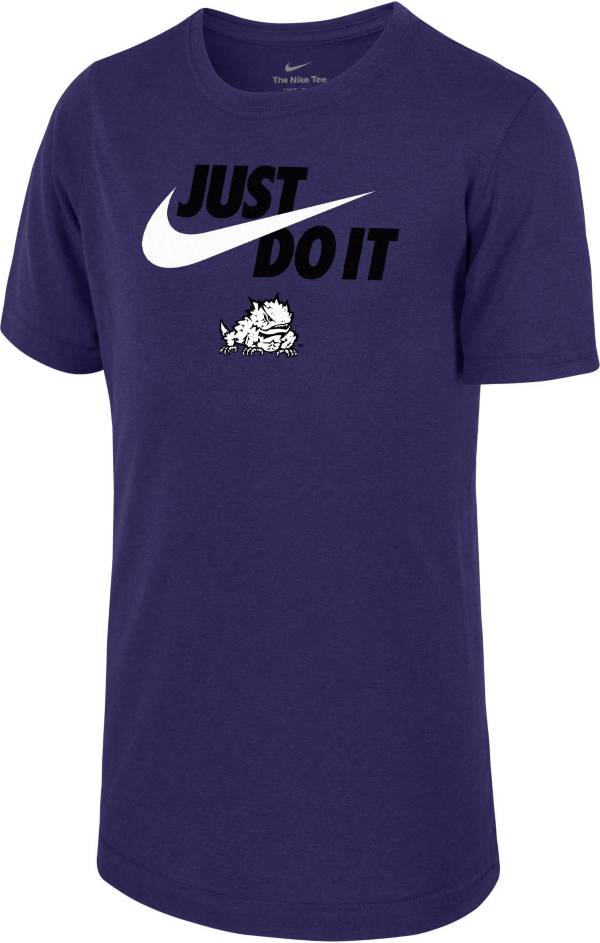 White and clearance purple nike shirt