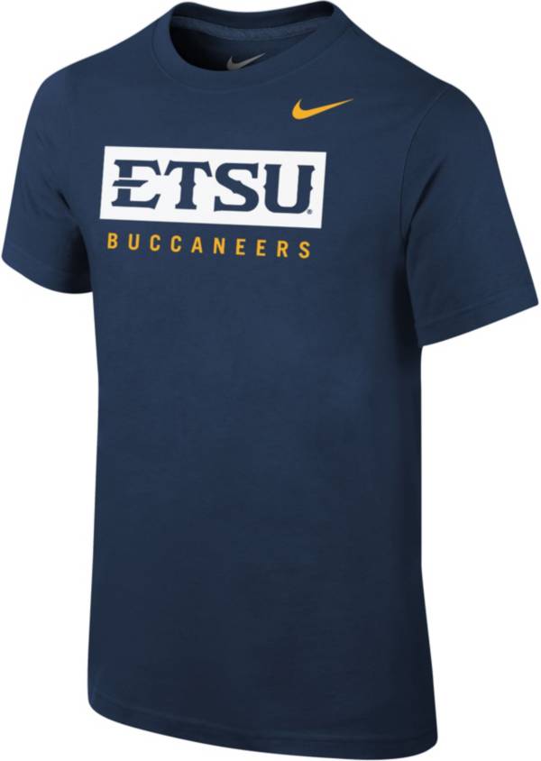 Nike Youth East Tennessee State Buccaneers Navy Core Cotton Wordmark T-Shirt product image