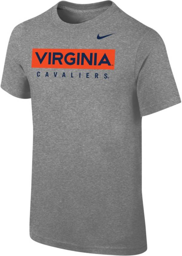 Nike Youth Virginia Cavaliers Grey Core Cotton Wordmark T-Shirt product image