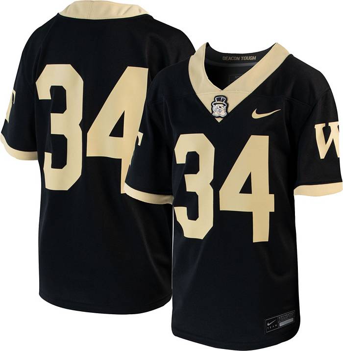 Men's ProSphere #1 Black Wake Forest Demon Deacons Football Jersey Size: Small
