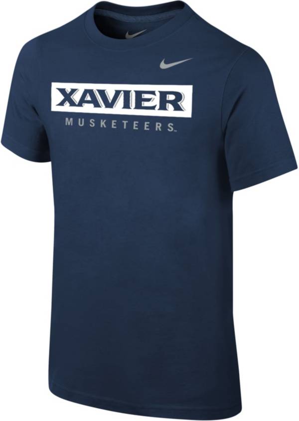 Nike Youth Xavier Musketeers Blue Core Cotton Wordmark T-Shirt | Dick's ...
