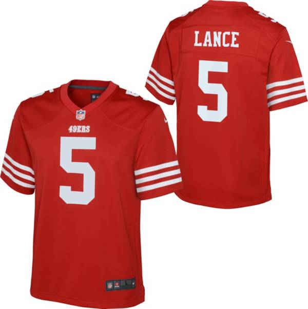 Nike Youth San Francisco 49ers Trey Lance #5 Red Game Jersey product image