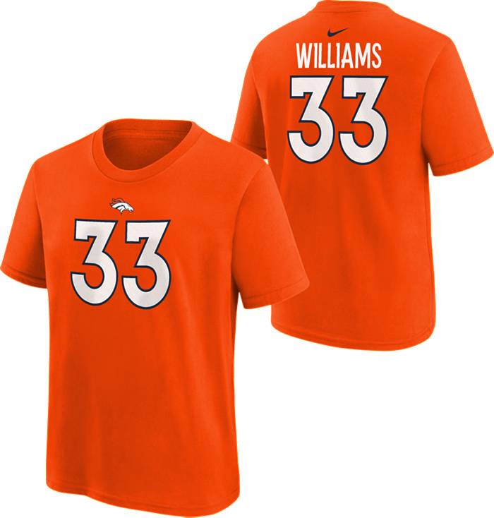 Nike Youth Denver Broncos Javonte Williams #33 Orange T-Shirt