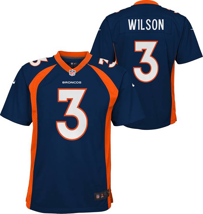 Nike Youth Denver Broncos Russell Wilson #3 Navy Game Jersey