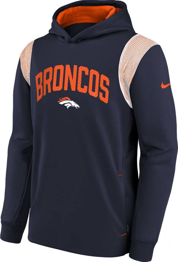 Nike Youth Denver Broncos Sideline Therma-FIT Navy Pullover Hoodie product image