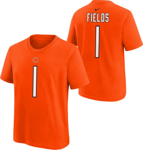 Nike Youth Chicago Bears Justin Fields #1 Orange T-Shirt product image