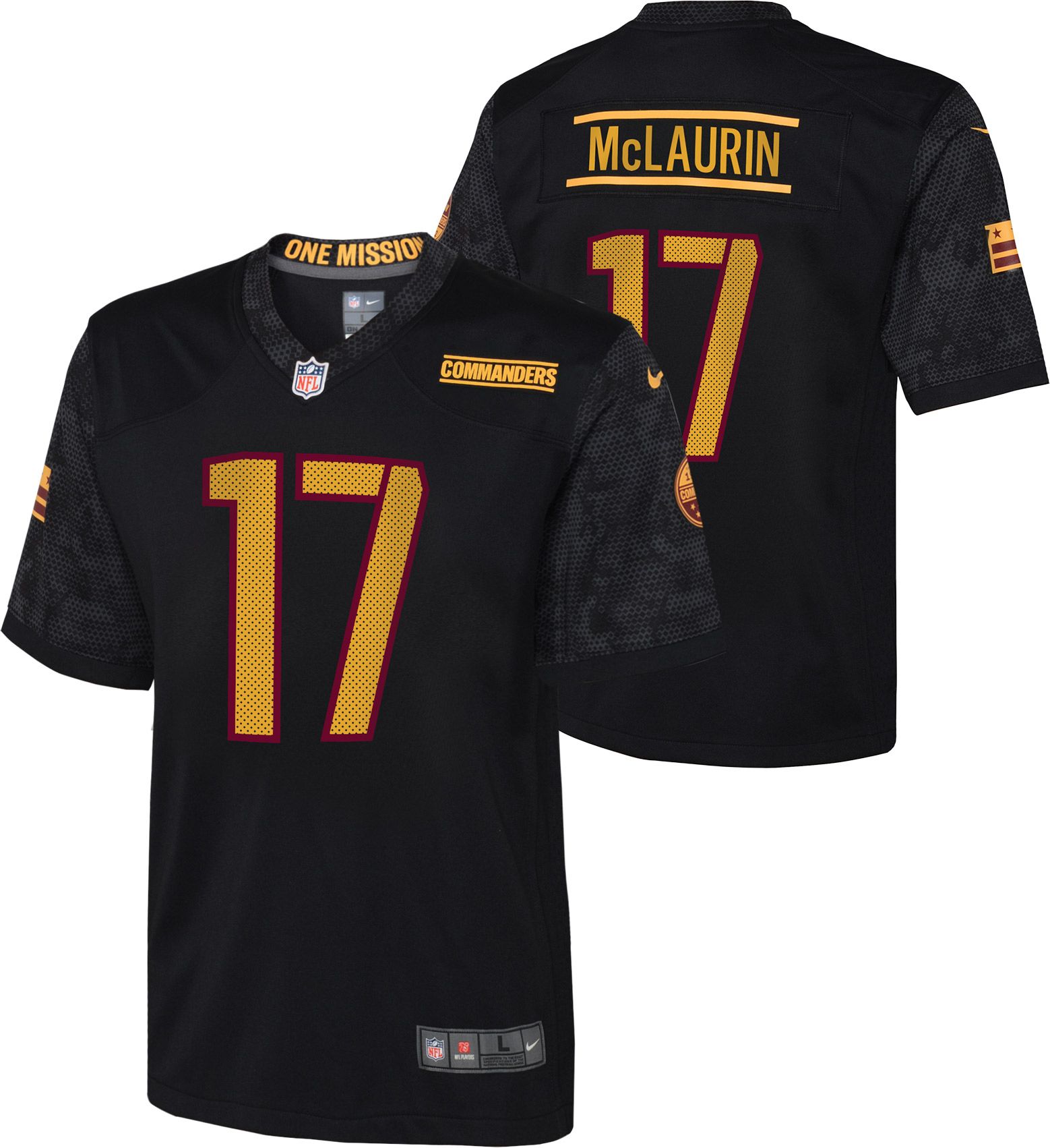 Nike Washington Football Team No17 Terry McLaurin Gold Youth Stitched NFL Limited Rush Jersey