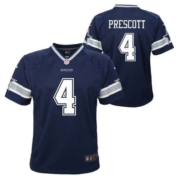 Nike Little Kids' Dallas Cowboys Dak Prescott #4 Navy Game Jersey