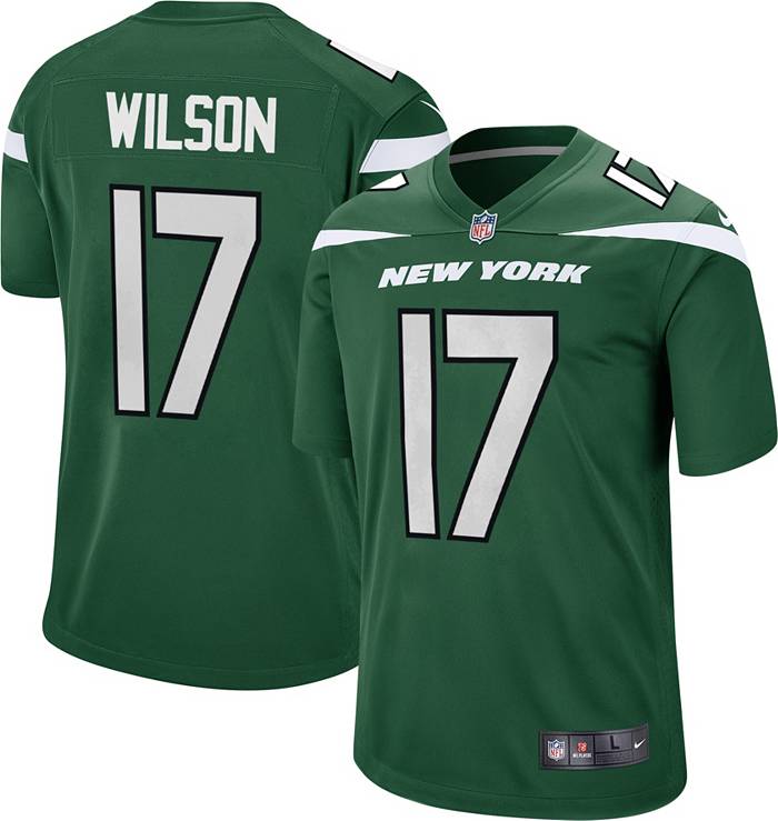 Nike Youth New York Jets Garrett Wilson #17 Green Game Jersey