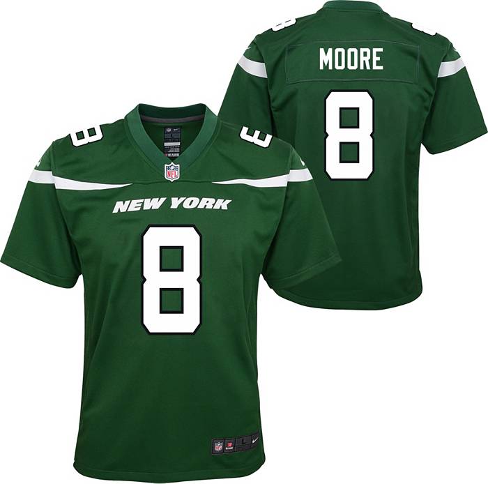 Nike Youth New York Jets Elijah Moore #8 Green Game Jersey