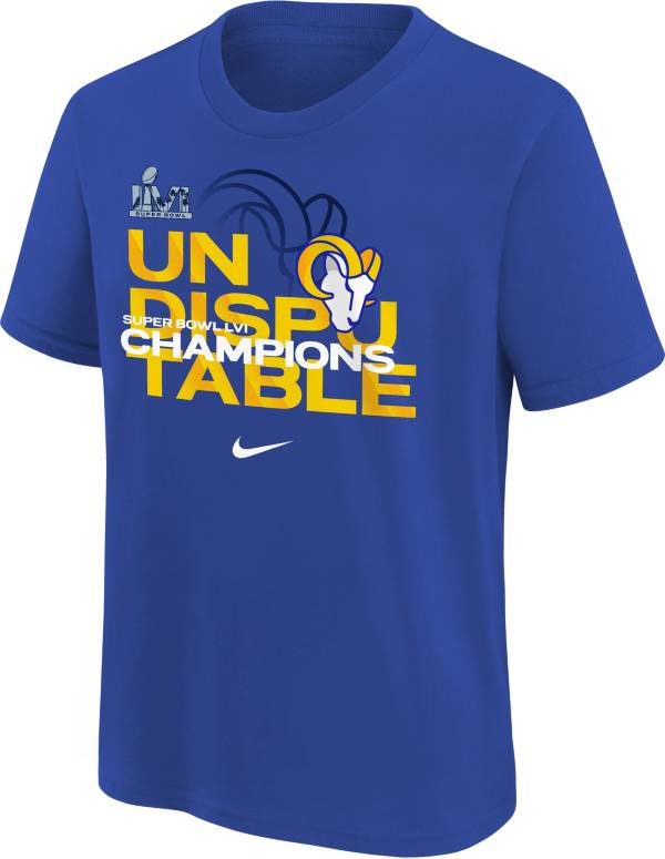 Nike Youth 2021 Super Bowl LVI Champions Los Angeles Rams Undisputable T-Shirt