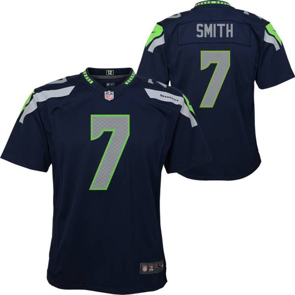 Nike Youth Seattle Seahawks Geno Smith #7 Navy Game Jersey product image