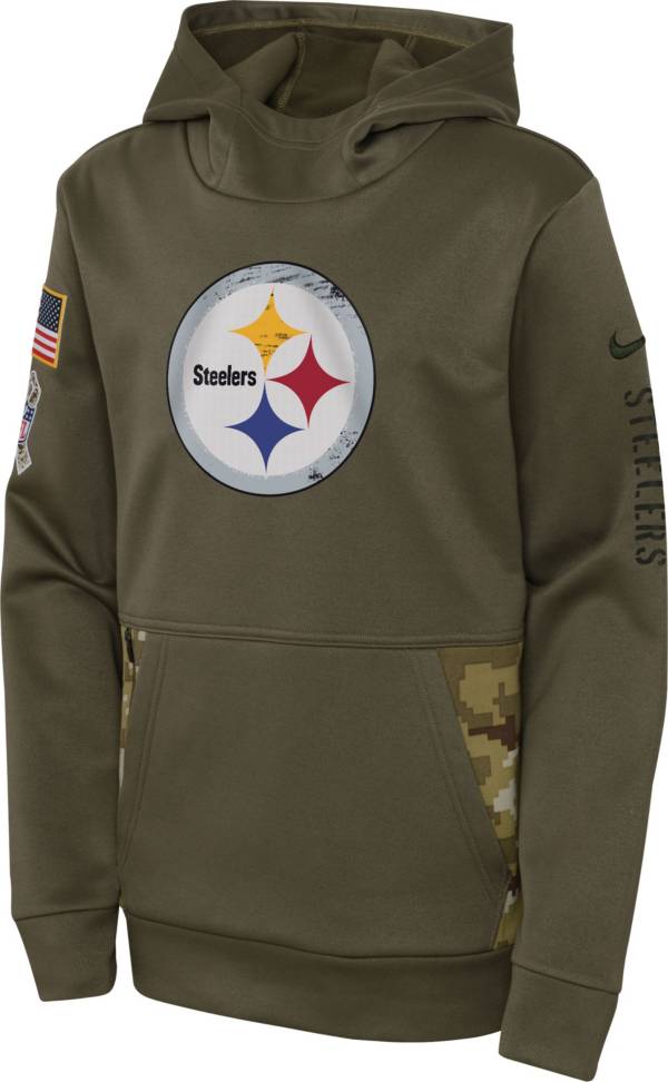 Nike Youth Pittsburgh Steelers Salute to Service Olive Pullover Hoodie product image