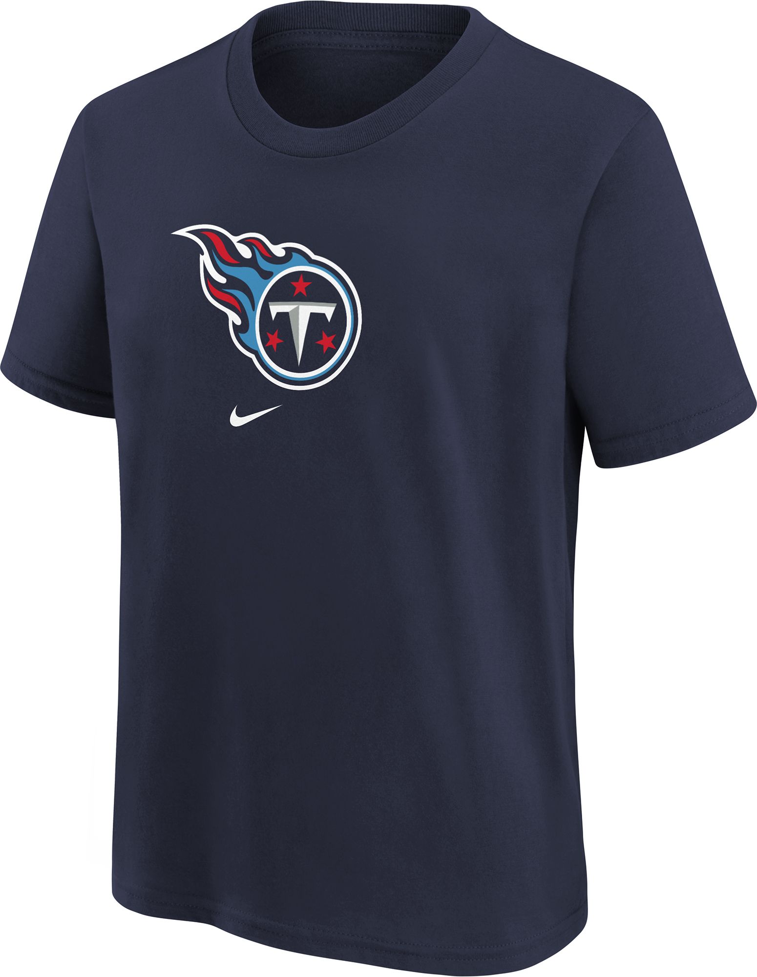 Nike Youth Tennessee Titans Logo Navy Cotton T-Shirt