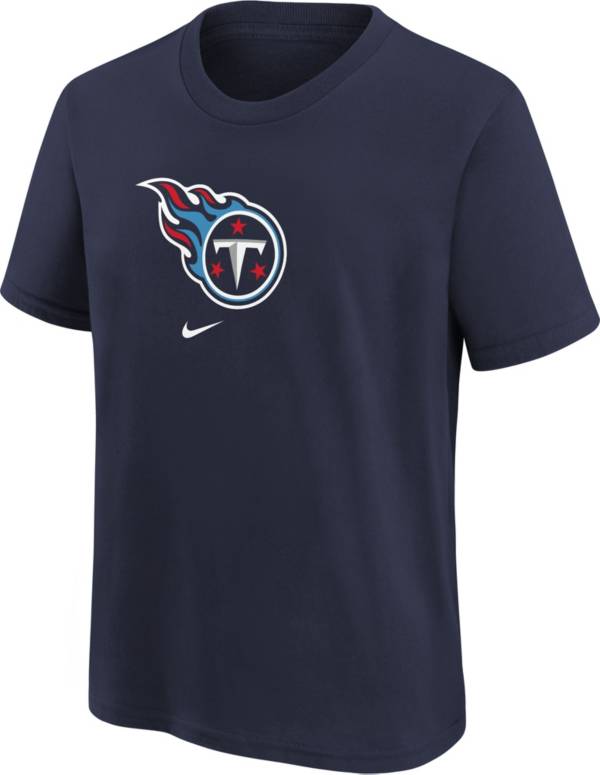 Nike Youth Tennessee Titans Logo Navy Cotton T-Shirt | Dick's Sporting ...