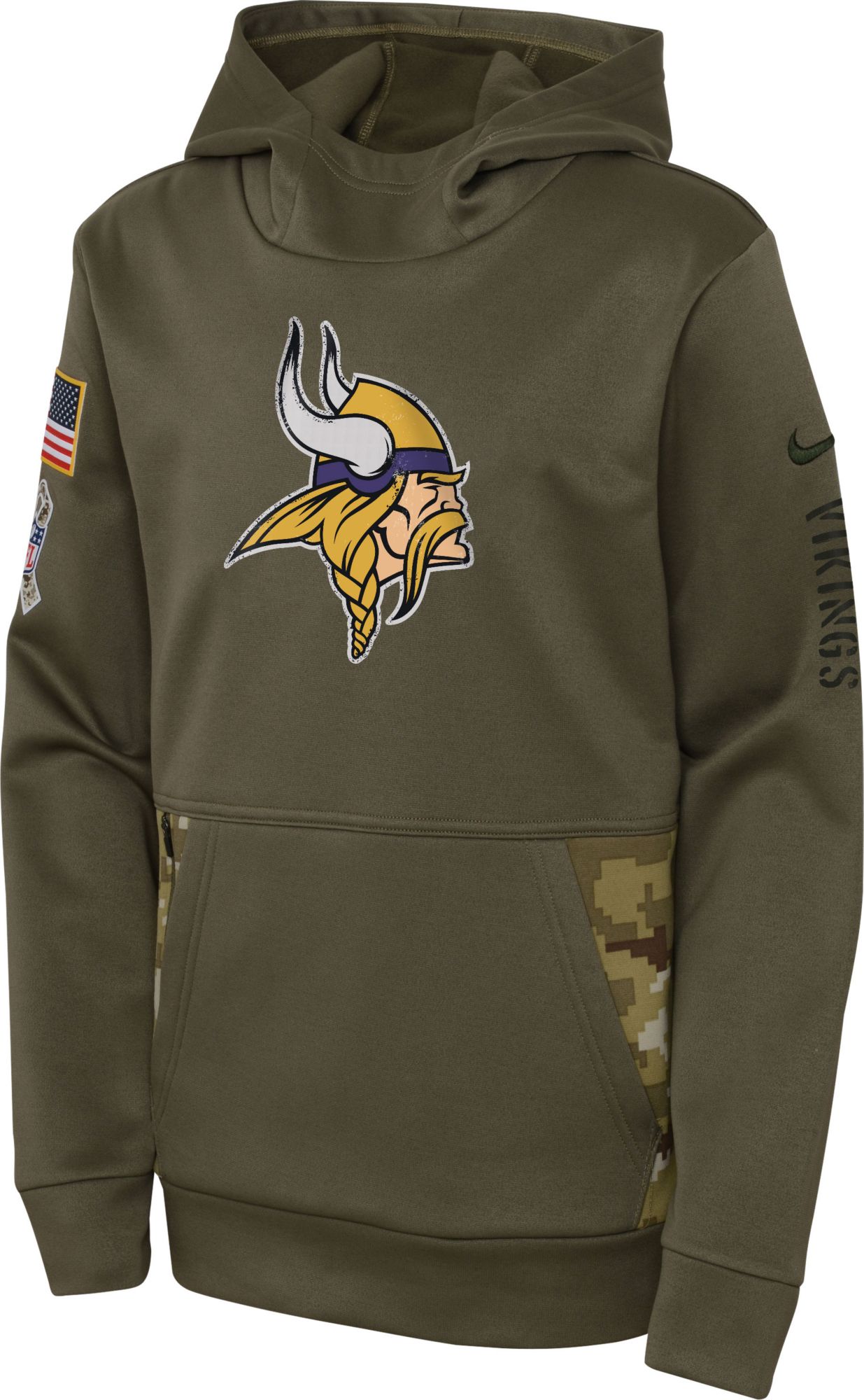 men's minnesota vikings salute to service hoodie