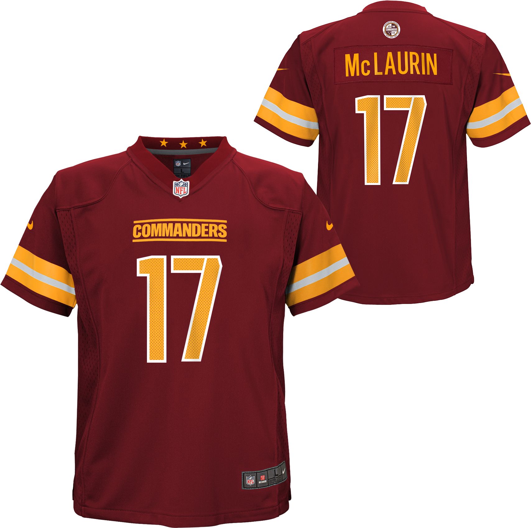 Nike Little Kids' Washington Commanders Terry McLaurin #17 Red Game Jersey product image