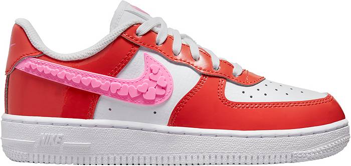Nike Air Force 1 Low Super Chunky Lace Up All Red Sneakers 