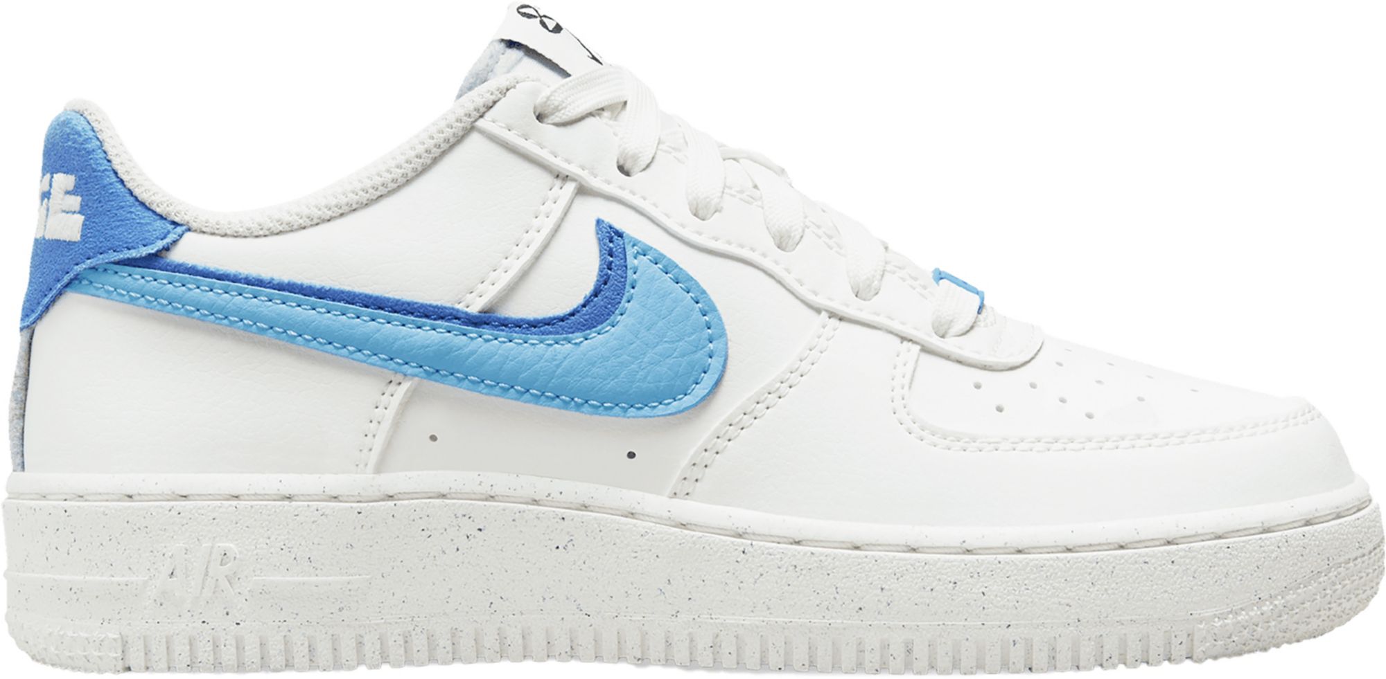 nike white & blue air force 1 lv8 3 trainers youth