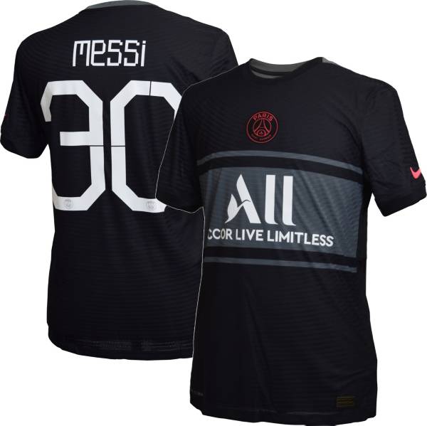 Nike Youth Paris Saint-Germain '21 Lionel Messi #30 Breathe Stadium Away Replica Jersey