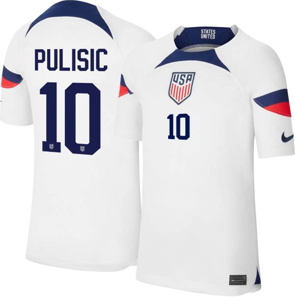 optocht gallon Uil Nike Youth USMNT '22 Christian Pulisic #10 Home Replica Jersey | Dick's  Sporting Goods