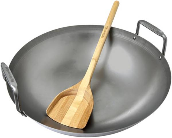 Big Green Egg Carbon Steel Grill Wok With Bamboo Spatula product image