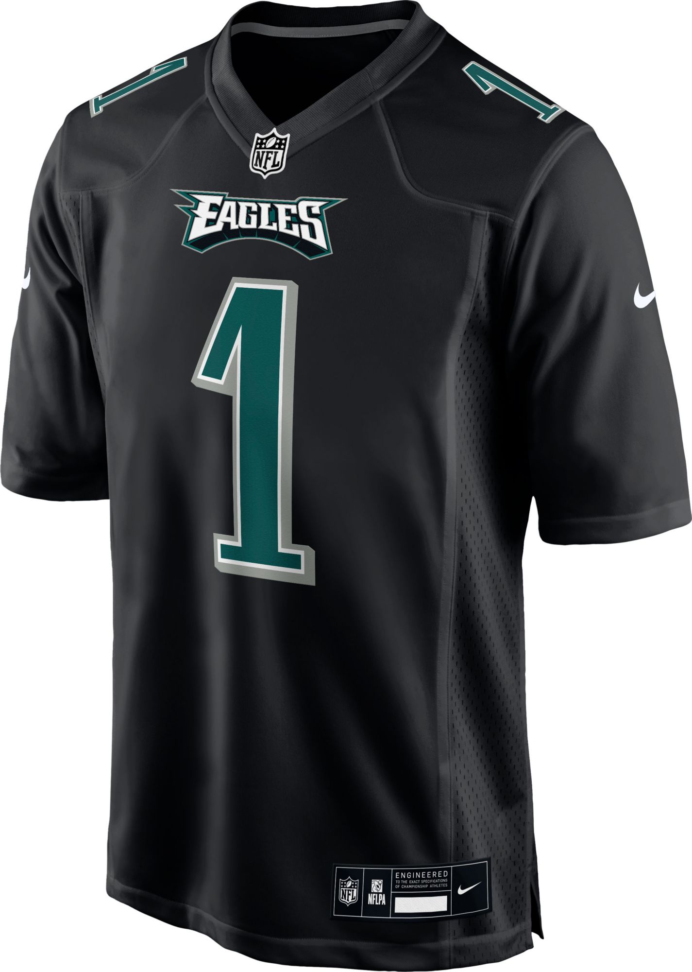 Nike Men's Philadelphia Eagles Jalen Hurts #1 Fashion Black Game Jersey product image