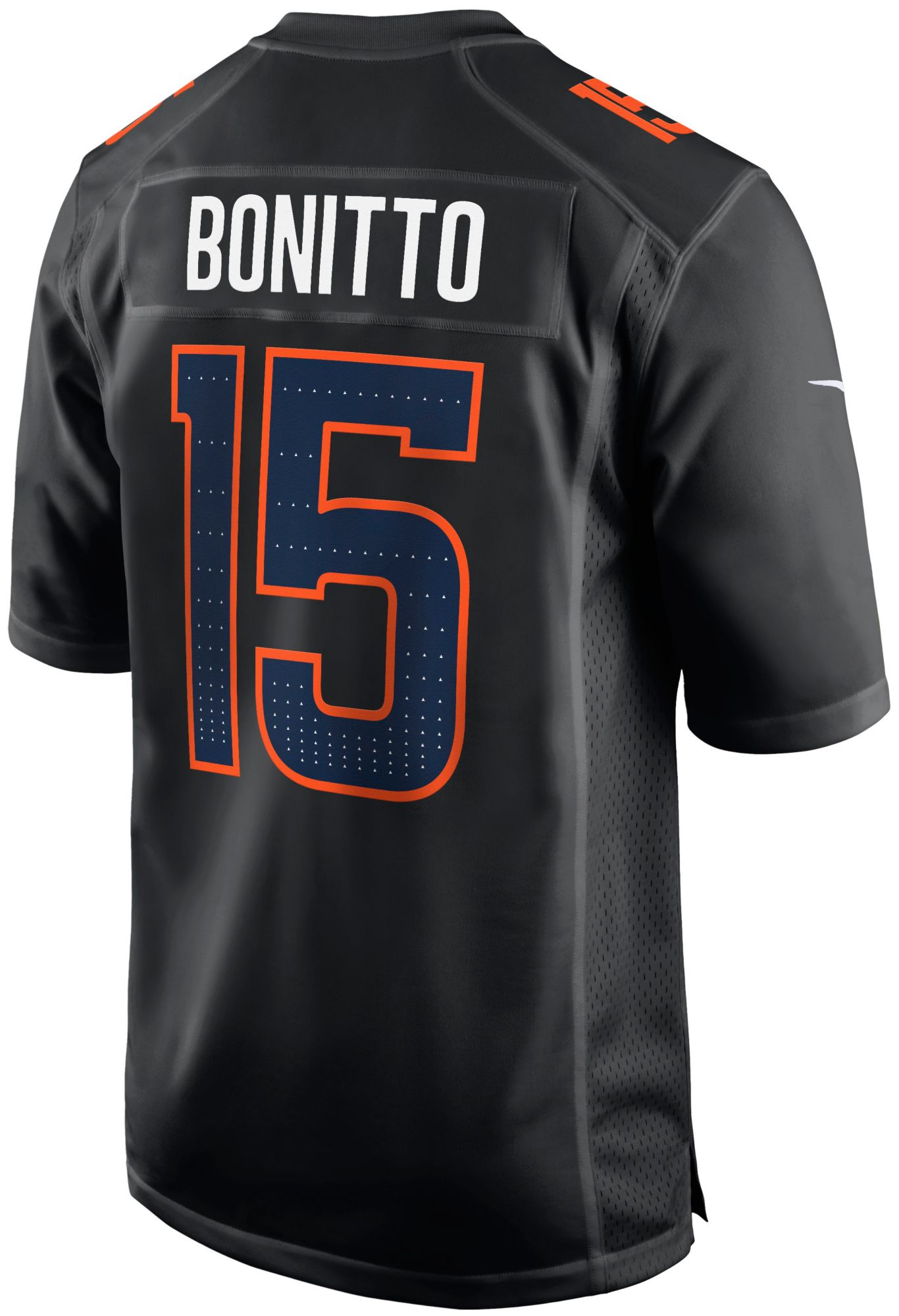 Nike Men's Denver Broncos Nik Bonitto #15 Black Fashion Game Jersey product image