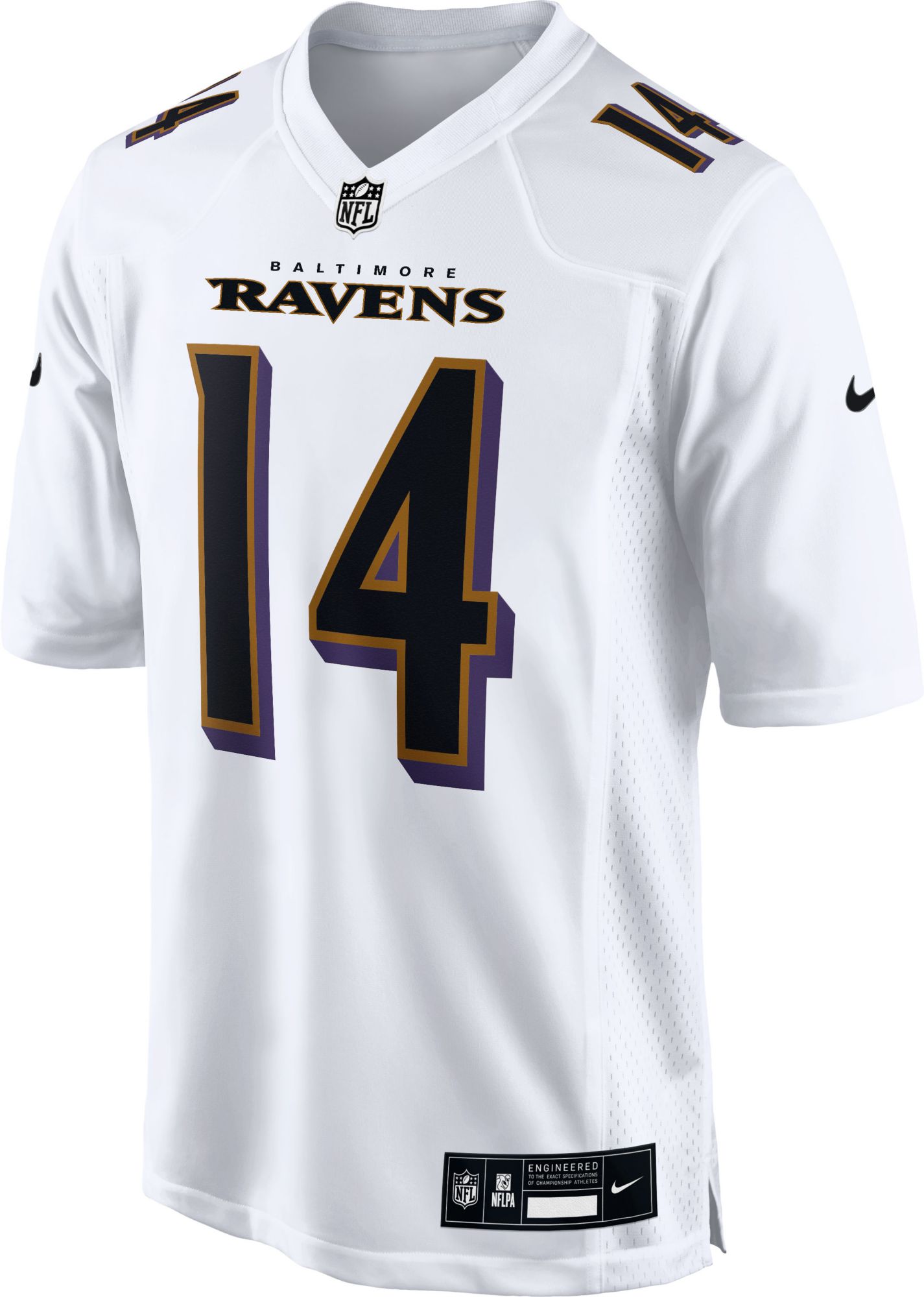 Nike Men's Baltimore Ravens Kyle Hamilton #14 White Game Jersey