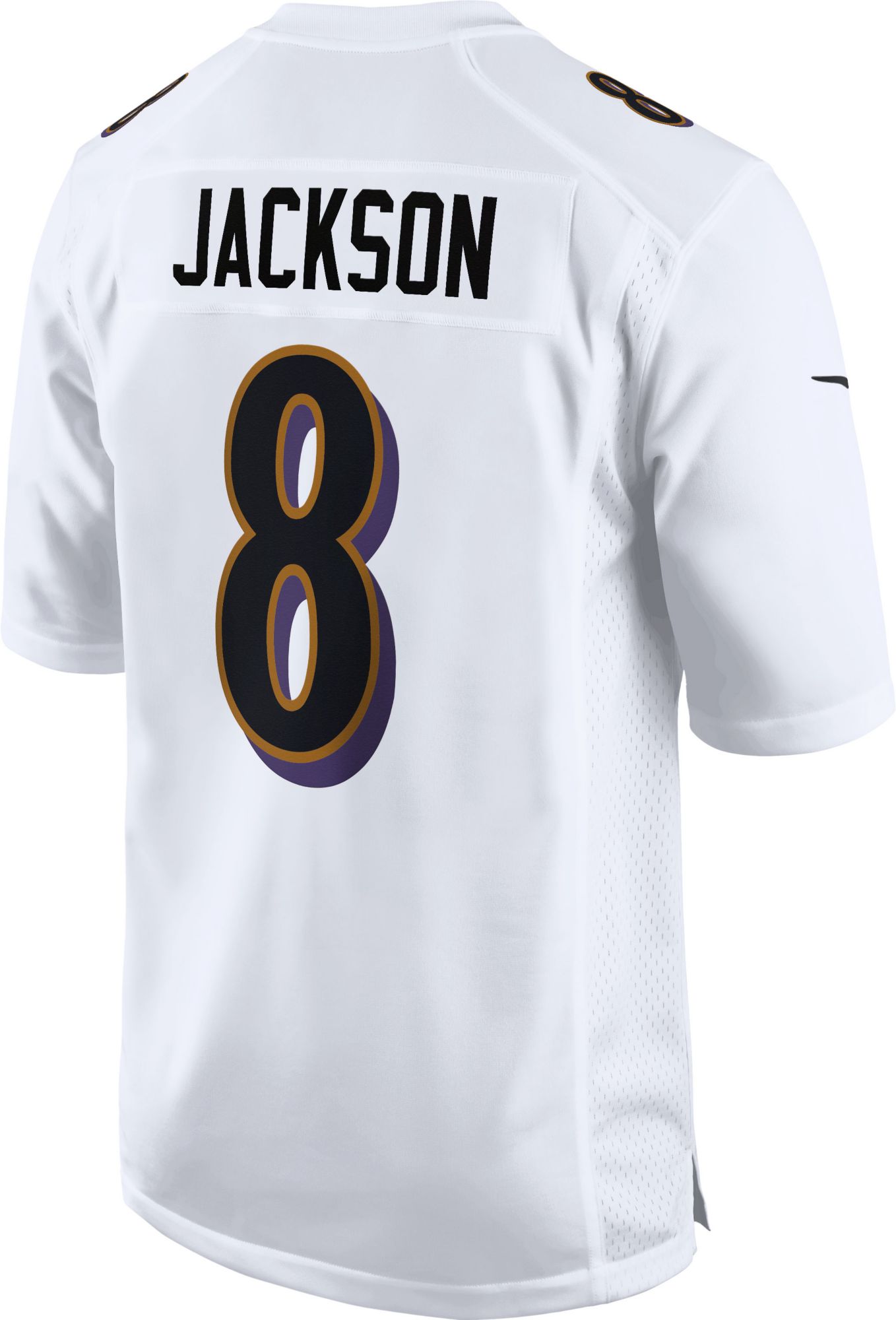 Nike Men's Baltimore Ravens Lamar Jackson #8 White Game Jersey