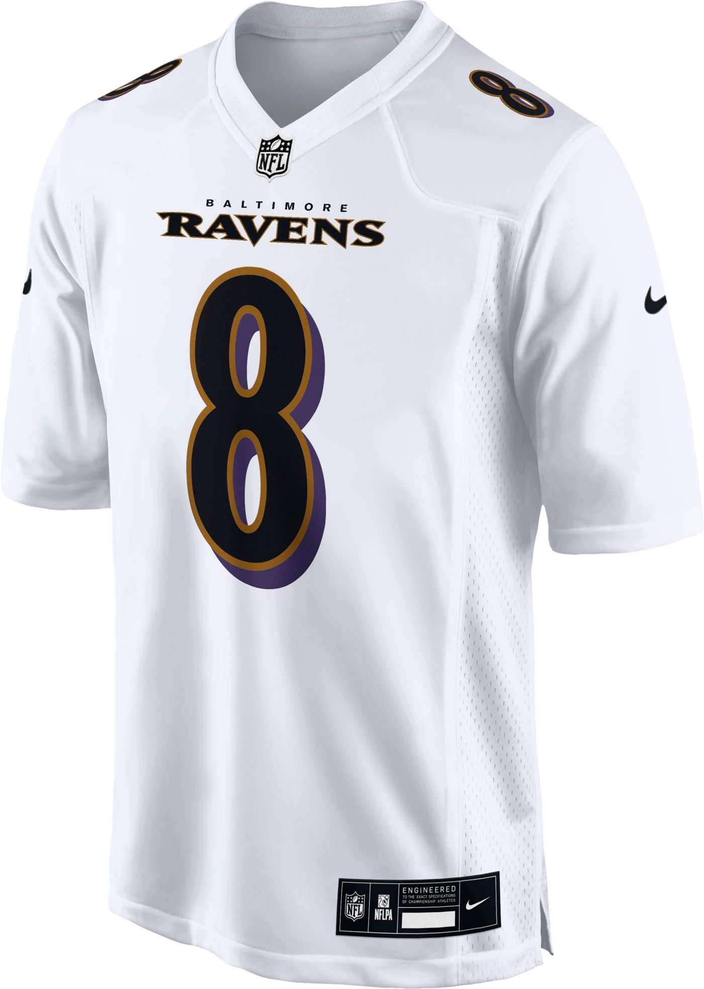 Nike Men s Baltimore Ravens Lamar Jackson 8 Fashion White Game Jersey Dick s Sporting Goods