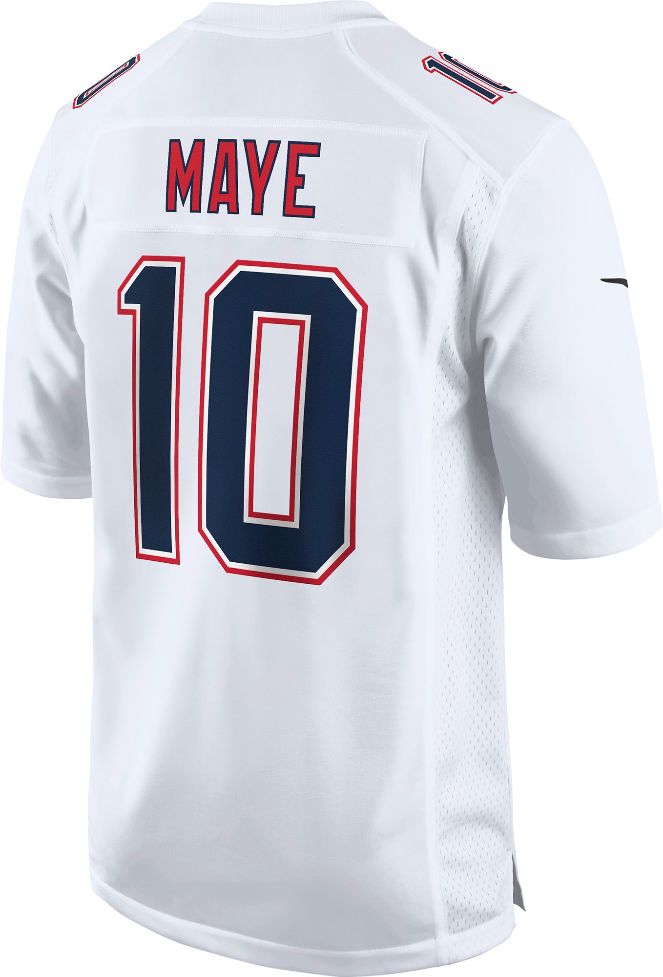 Nike Men's New England Patriots Drake Maye #10 White Tundra Jersey product image