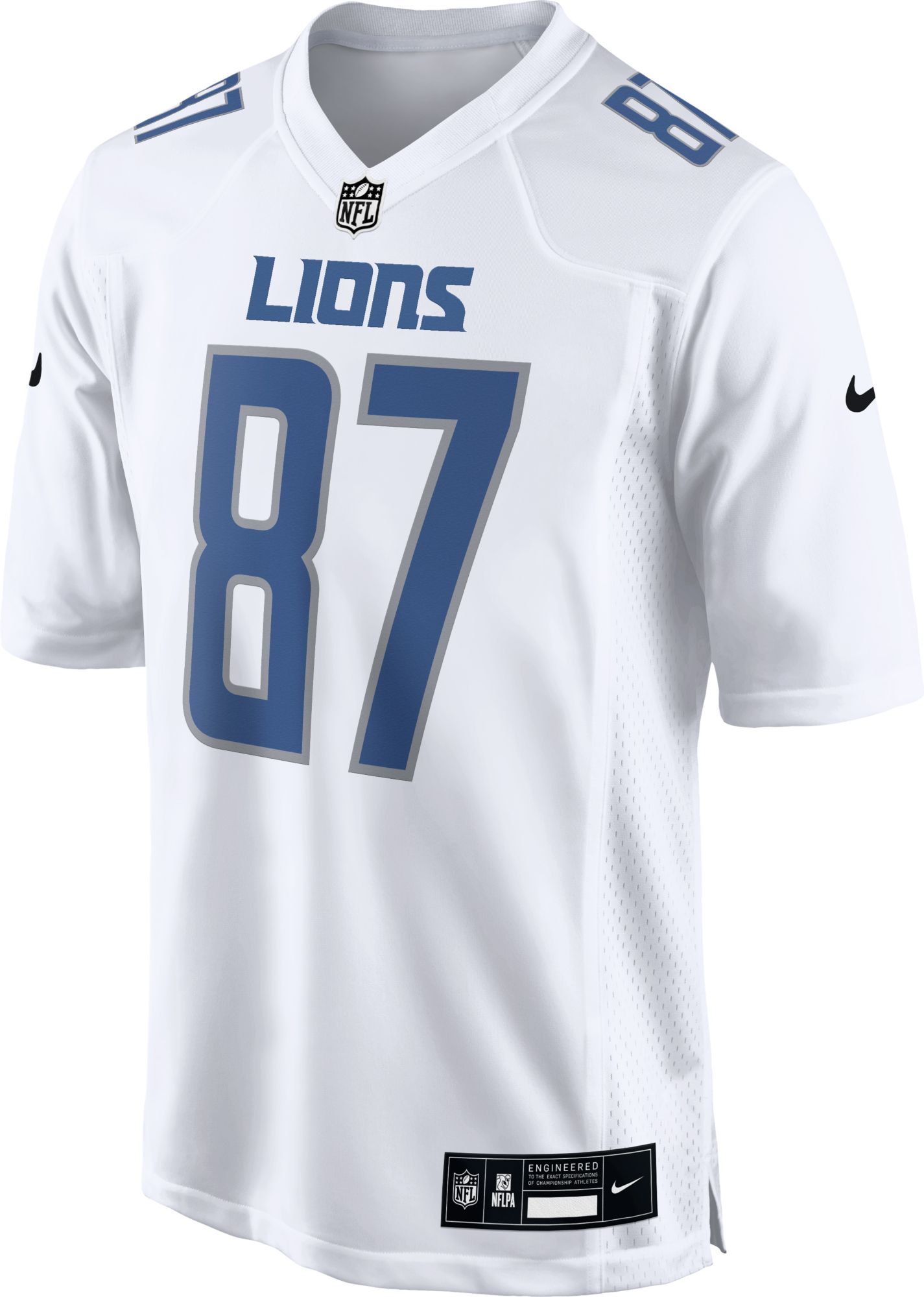 Nike Men's Detroit Lions Sam LaPorta #87 White Game Jersey