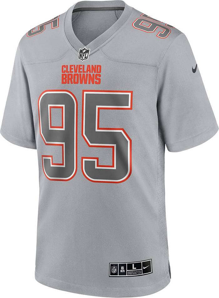 Nike Men's Cleveland Browns Myles Garrett #95 Atmosphere Grey Game Jersey