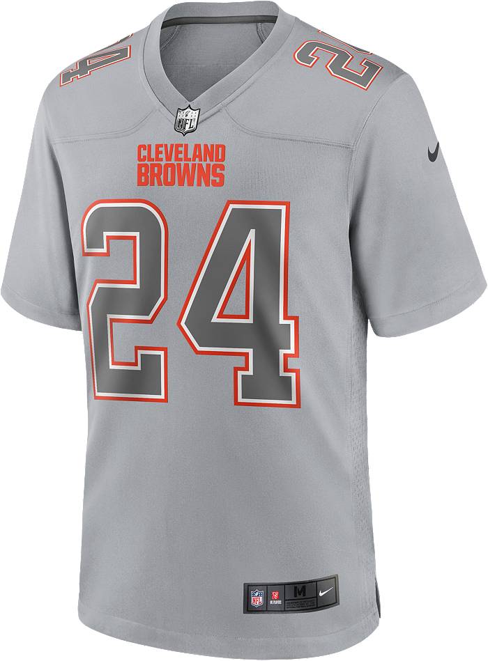 Nike Men's Cleveland Browns Nick Chubb #24 Atmosphere Grey Game Jersey