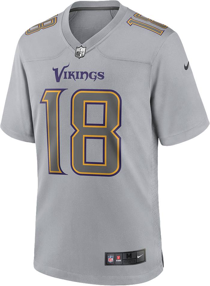Nike Men's Minnesota Vikings Justin Jefferson #18 Atmosphere Grey