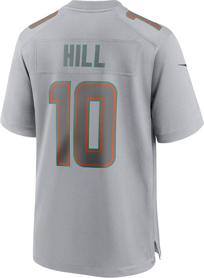 Nike Men's Miami Dolphins Tyreek Hill #10 Atmosphere Grey Game