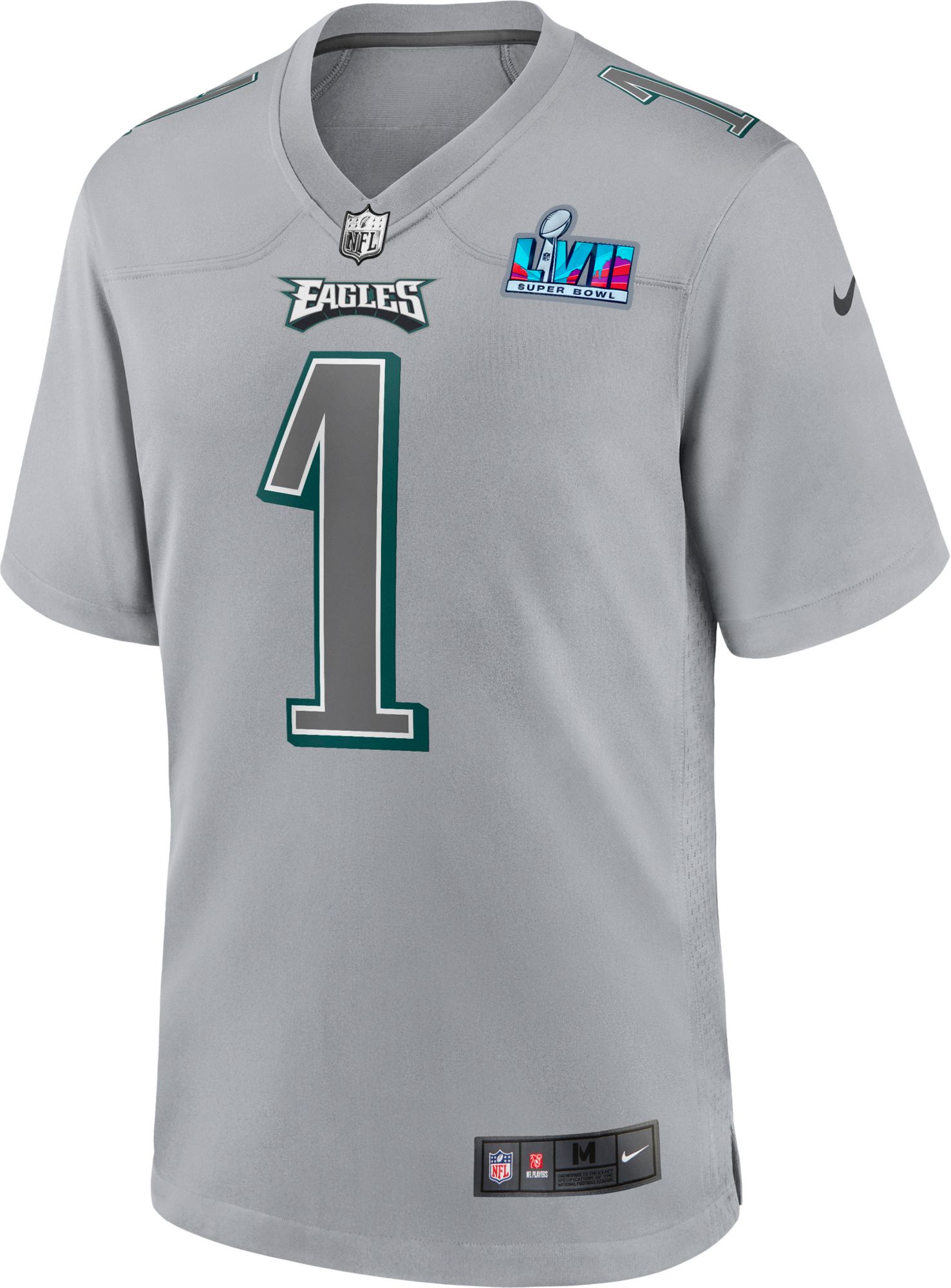 Nike Men's Super Bowl LVII Bound Philadelphia Eagles Jalen Hurts #1 Atmosphere Game Jersey