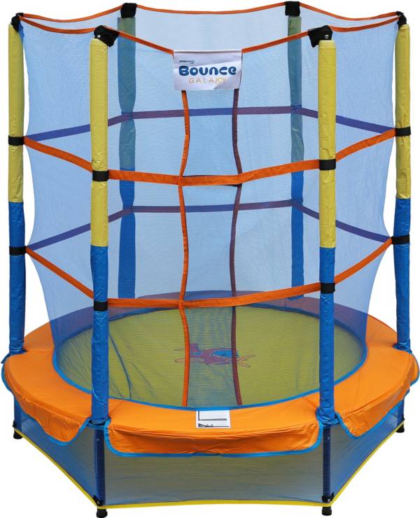 Upper Bounce Bounce Galaxy 60 Inch Indoor Trampoline With Safety Net  Enclosure