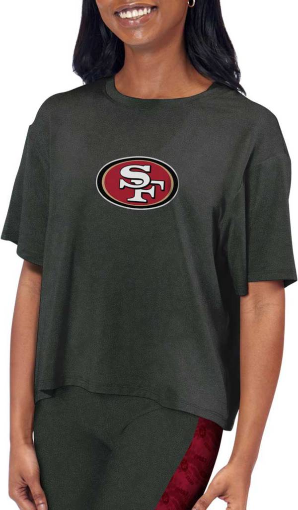 Certo Women's San Francisco 49ers Logo Charcoal Crop T-Shirt product image