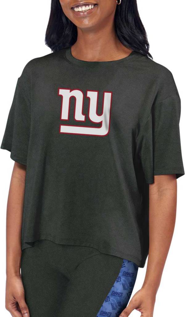 Certo Women's New York Giants Logo Charcoal Crop T-Shirt product image