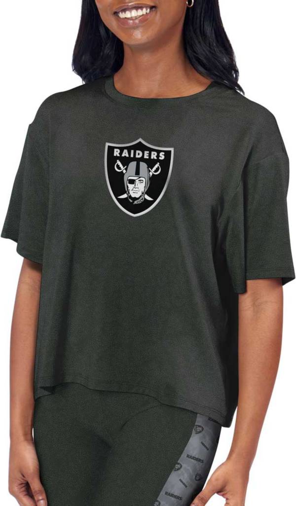 Certo Women's Las Vegas Raiders Logo Charcoal Crop T-Shirt product image