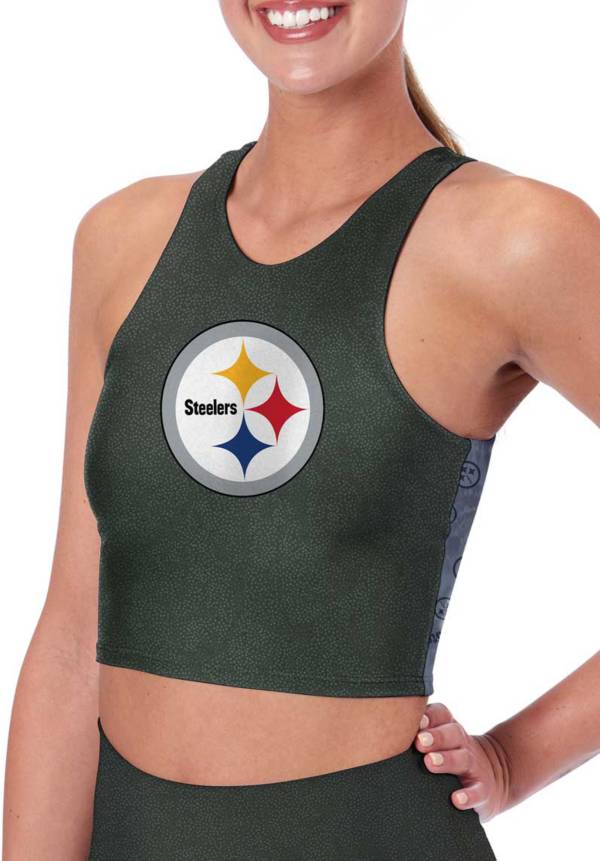 Certo Women's Pittsburgh Steelers Midi Charcoal/Gray Tank Bra product image