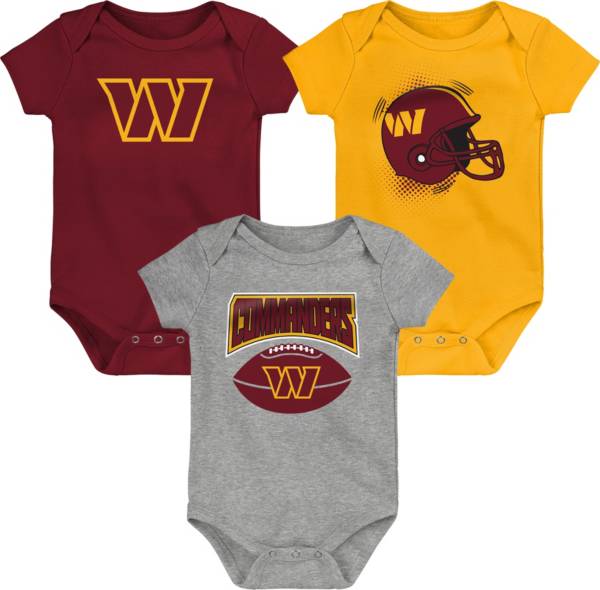 NFL Team Apparel Infant Washington Commanders Game On 3-Pack Team Color Set product image
